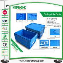 Caja de contenedores apilables de almacenamiento industrial